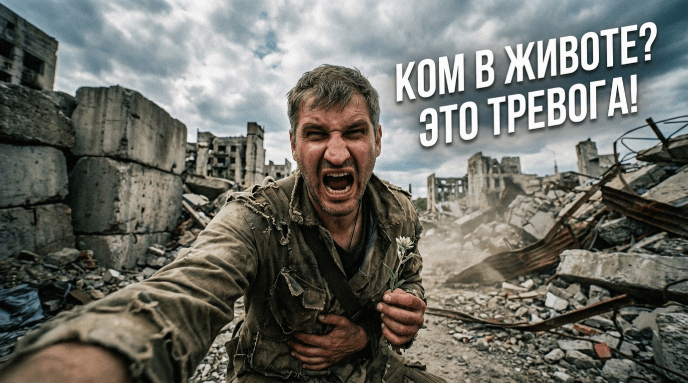 Физический ком и боль в животе из-за тревоги